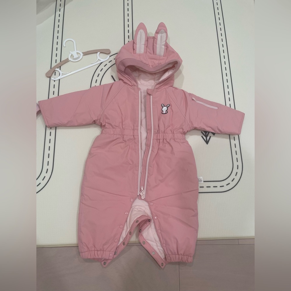 Pink Kids One Piece with Bunny Patch